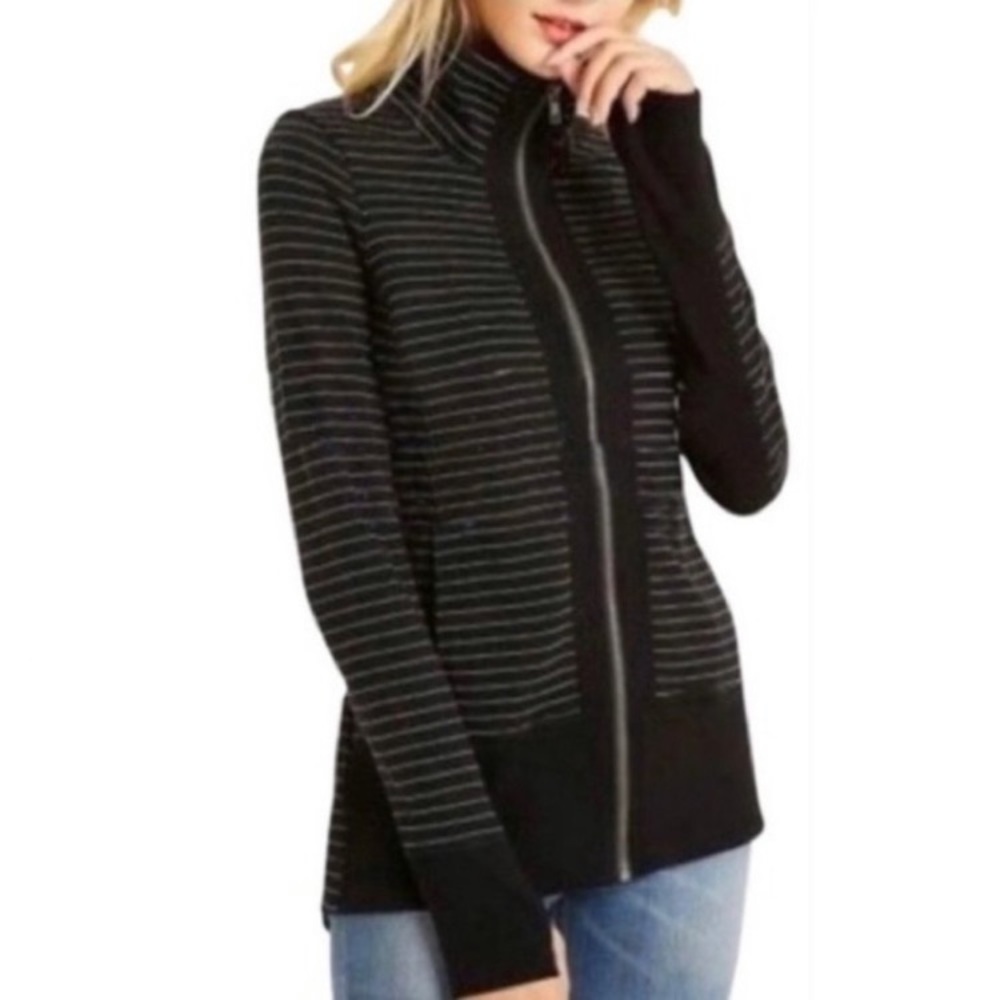 CAbi Sprint Jacket Black Chalk Stripe Medium